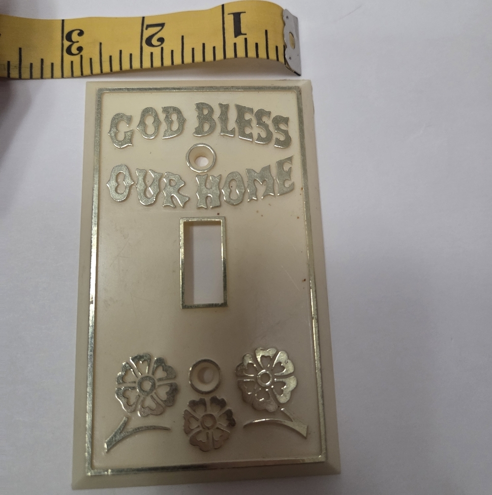 Vintage God Bless Our Home Light Switch Cover - Picture 4 of 4